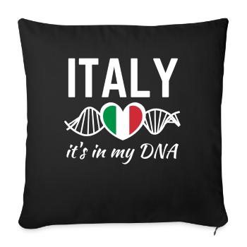 Italy Italian Italian flag DNA - Sofa pillowcase 17,3'' x 17,3'' (45 x 45 cm) - black - Front