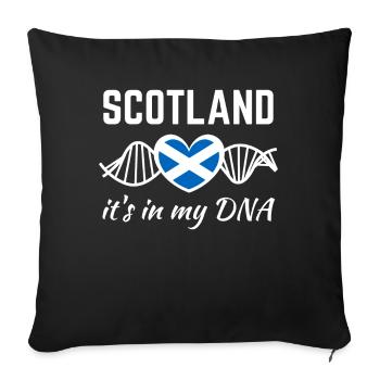 Schottland ist in meiner DNA - Sofakissenbezug 45 x 45 cm - Schwarz - Vorne