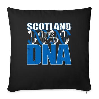Scotland Scottish Scots Scottish DNA - Sofa pillowcase 17,3'' x 17,3'' (45 x 45 cm) - black - Front