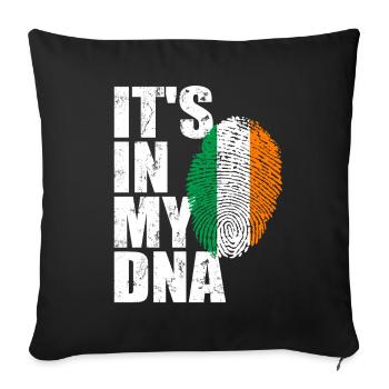 Ireland Irish Irish flag DNA - Sofa pillowcase 17,3'' x 17,3'' (45 x 45 cm) - black - Front