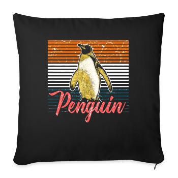 manchot - Housse de coussin décorative 45 x 45 cm - noir - Devant