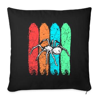 Spinne - Sofakissenbezug 45 x 45 cm - Schwarz - Vorne