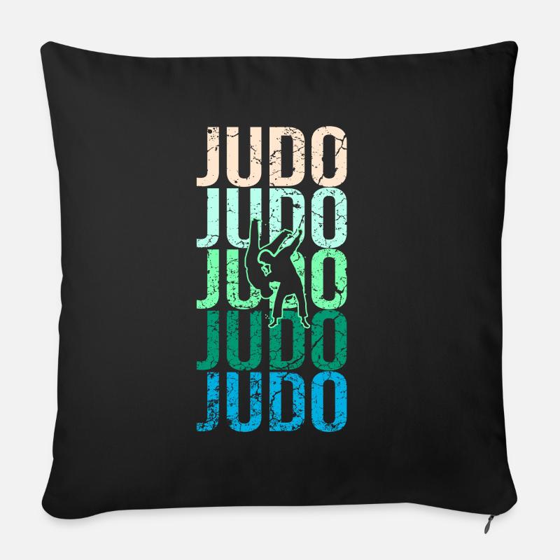 Judo - Sofakissenbezug 45 x 45 cm - Schwarz