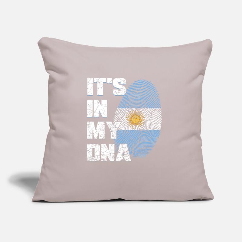ADN drapeau argentin Argentine Housse de coussin décorative 45 x 45 cm