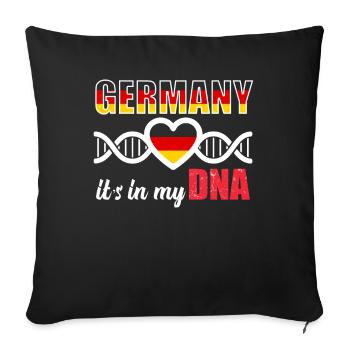 Germany Germany DNA - Sofa pillowcase 17,3'' x 17,3'' (45 x 45 cm) - black - Front