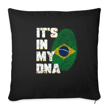 Brésil brésilien brésilien - Housse de coussin décorative 45 x 45 cm - noir - Devant