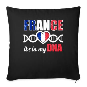France France DNA - Sofa pillowcase 17,3'' x 17,3'' (45 x 45 cm) - black - Front