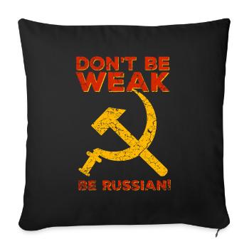 Russe Russland Sowjetunion Hammer Sichel - Sofakissenbezug 45 x 45 cm - Schwarz - Vorne