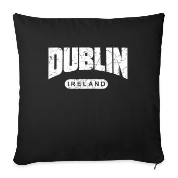 Dublin Irland - Sofakissenbezug 45 x 45 cm - Schwarz - Vorne
