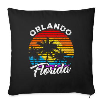 Orlando Florida - Sofa pillowcase 17,3'' x 17,3'' (45 x 45 cm) - black - Front