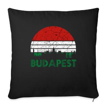 Budapest Ungarn - Sofakissenbezug 45 x 45 cm - Schwarz - Vorne