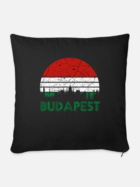 Budapest Ungarn - Sofakissenbezug 45 x 45 cm - Schwarz