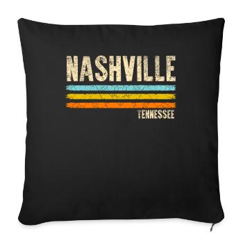 Nashville - Housse de coussin décorative 45 x 45 cm - noir - Devant