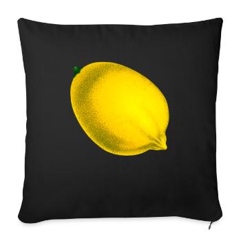 lemon - Sofa pillowcase 17,3'' x 17,3'' (45 x 45 cm) - black - Front