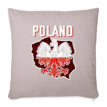 Poland eagle coat of arms - Sofa pillowcase 17,3'' x 17,3'' (45 x 45 cm) - light taupe - Front