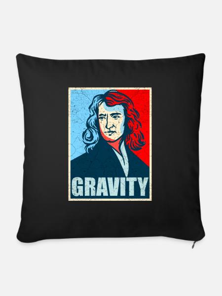 Isaac Newton - Sofakissenbezug 45 x 45 cm - Schwarz