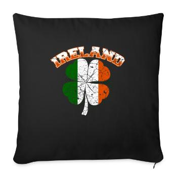 Ireland Irish flag shamrock - Sofa pillowcase 17,3'' x 17,3'' (45 x 45 cm) - black - Front