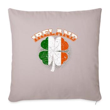 Irlande drapeau irlandais trèfle - Housse de coussin décorative 45 x 45 cm - taupe clair - Devant