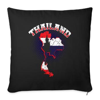 Thaïlande - Housse de coussin décorative 45 x 45 cm - noir - Devant