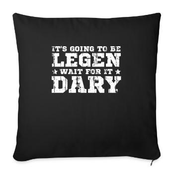 Legendary - Sofa pillowcase 17,3'' x 17,3'' (45 x 45 cm) - black - Front