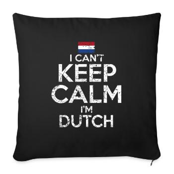 Pays-Bas néerlandais drôle disant - Housse de coussin décorative 45 x 45 cm - noir - Devant