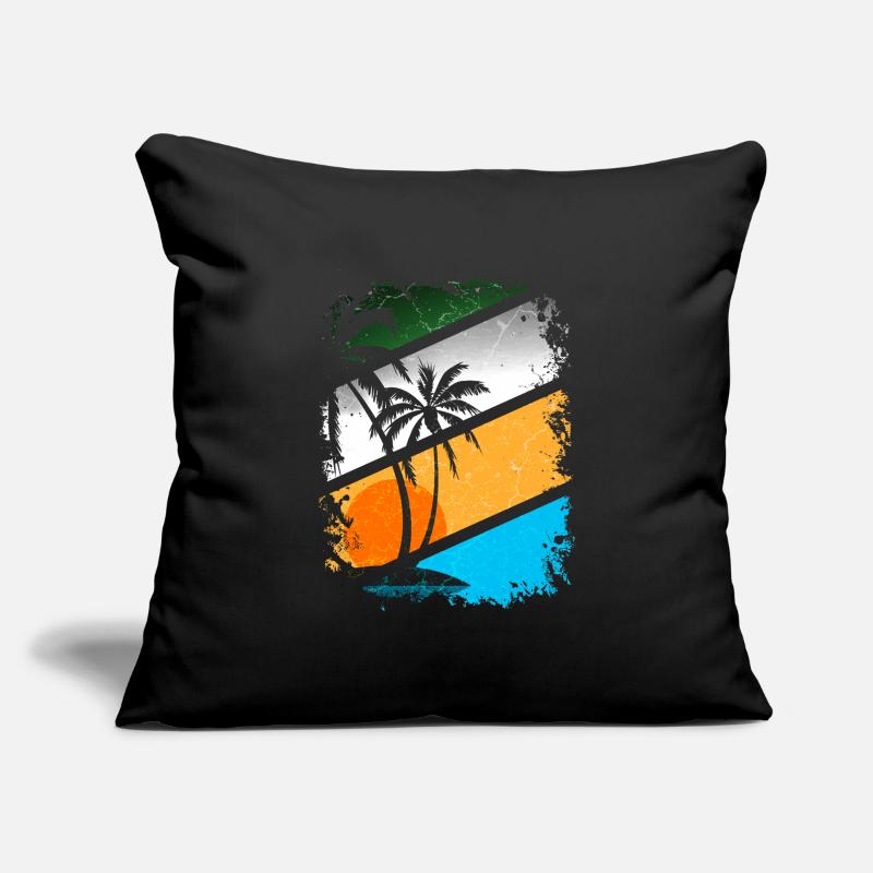 Été Soleil Plage Palmes Vacances Vacances Housse de coussin décorative 45 x 45 cm