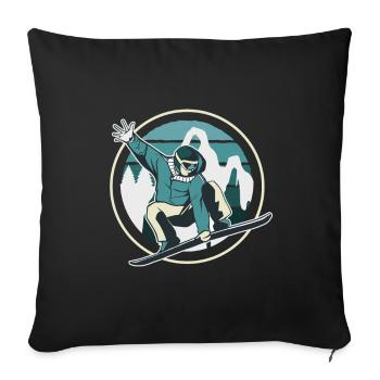 Snowboard Snowboarder Snowboarding - Sofa pillowcase 17,3'' x 17,3'' (45 x 45 cm) - black - Front