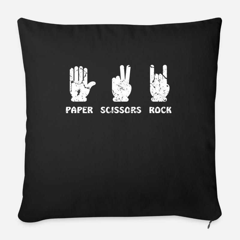 Rock Musik - Sofakissenbezug 45 x 45 cm - Schwarz