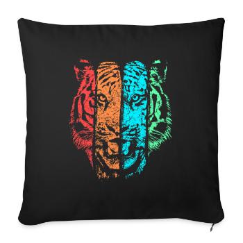 Tiger - Sofakissenbezug 45 x 45 cm - Schwarz - Vorne