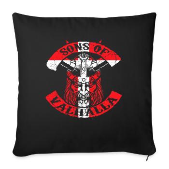 Vikings Denmark - Sofa pillowcase 17,3'' x 17,3'' (45 x 45 cm) - black - Front