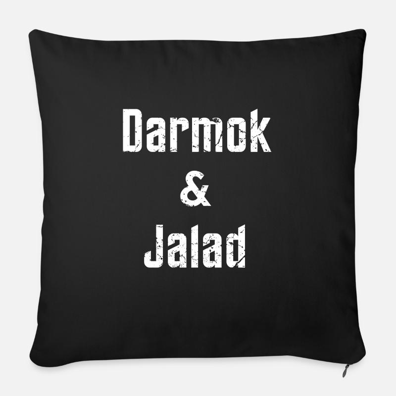 Darmok und Jalad - Sofakissenbezug 45 x 45 cm - Schwarz