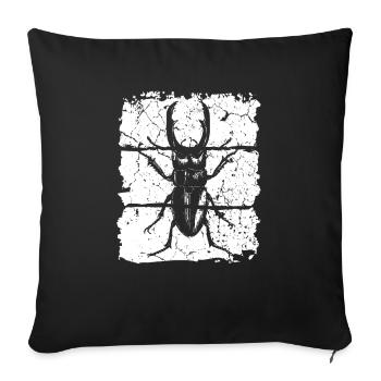 Insecte cerf-volant - Housse de coussin décorative 45 x 45 cm - noir - Devant