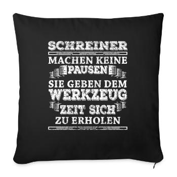 Schreiner - Sofakissenbezug 45 x 45 cm - Schwarz - Vorne