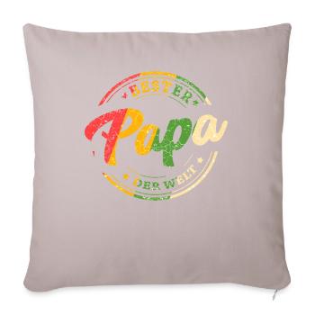 Bester Papa - Sofakissenbezug 45 x 45 cm - helles Taupe - Vorne