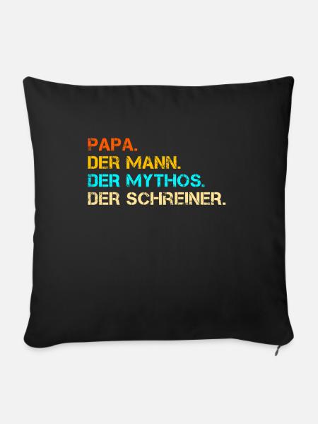 Papa Schreiner - Sofakissenbezug 45 x 45 cm - Schwarz