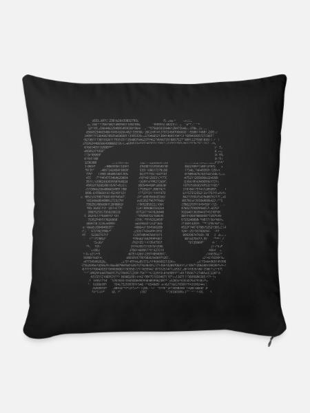 Zahl Pi - Sofakissenbezug 45 x 45 cm - Schwarz
