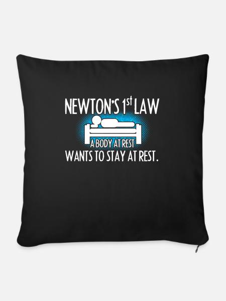 Newton Physik - Sofakissenbezug 45 x 45 cm - Schwarz