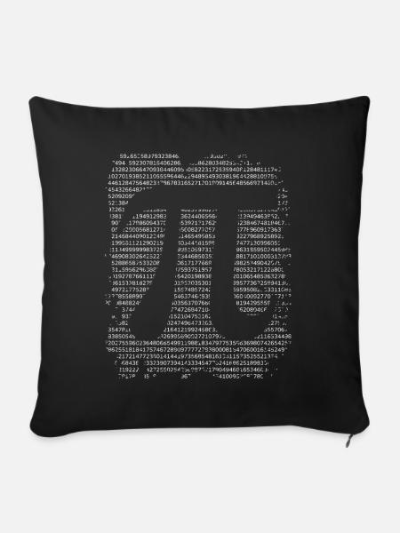 Mathematik Pi Kreiszahl - Sofakissenbezug 45 x 45 cm - Schwarz