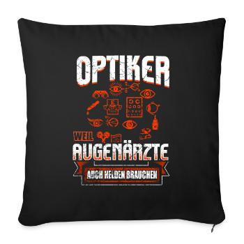Optiker - Sofakissenbezug 45 x 45 cm - Schwarz - Vorne