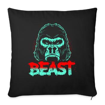 Gorilla Gym Beast - Housse de coussin décorative 45 x 45 cm - noir - Devant