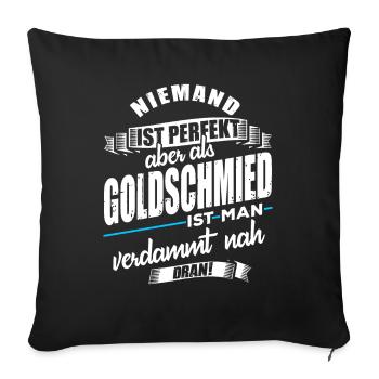 Goldschmied - Sofakissenbezug 45 x 45 cm - Schwarz - Vorne