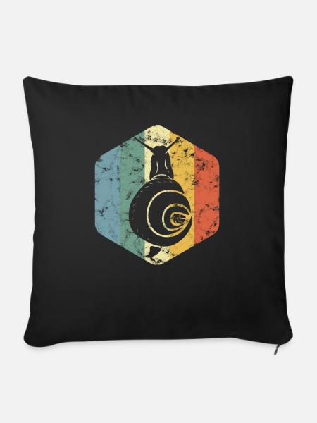 Coole Schnecke Schneckenhaus Schneckchen Geschenk - Sofakissenbezug 45 x 45 cm - Schwarz