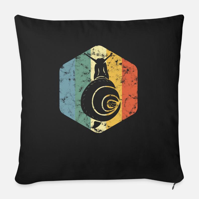 Coole Schnecke Schneckenhaus Schneckchen Geschenk - Sofakissenbezug 45 x 45 cm - Schwarz
