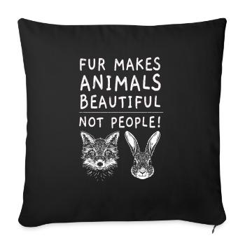 Animal rights activist animal rights activist veganism vegan - Sofa pillowcase 17,3'' x 17,3'' (45 x 45 cm) - black - Front