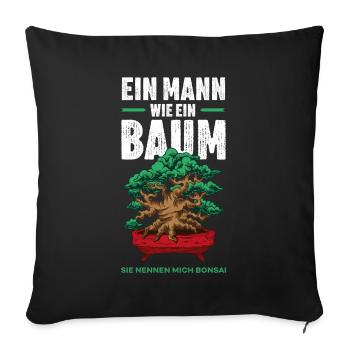 Lustiger Spruch für Kleine Männer kleinwüchsig Fun - Sofakissenbezug 45 x 45 cm - Schwarz - Vorne
