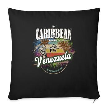 Venezuela Urlaub Reisen Karibik Geschenk retro - Sofakissenbezug 45 x 45 cm - Schwarz - Vorne