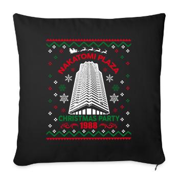 Nakatomi Plaza Christmas Party 1988 Ugly Christmas - Sofakissenbezug 45 x 45 cm - Schwarz - Vorne