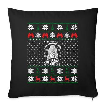 Nakatomi Plaza Christmas Party 1988 Ugly Christmas - Sofakissenbezug 45 x 45 cm - Schwarz - Vorne