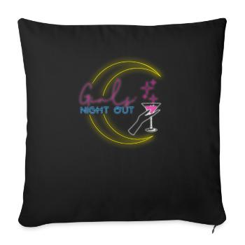Girls Night Out design for party cocktail fans - Sofa pillowcase 17,3'' x 17,3'' (45 x 45 cm) - black - Front
