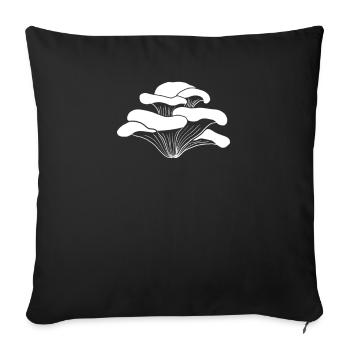 Toadstool design for mushroom fan sezz growers - Sofa pillowcase 17,3'' x 17,3'' (45 x 45 cm) - black - Front
